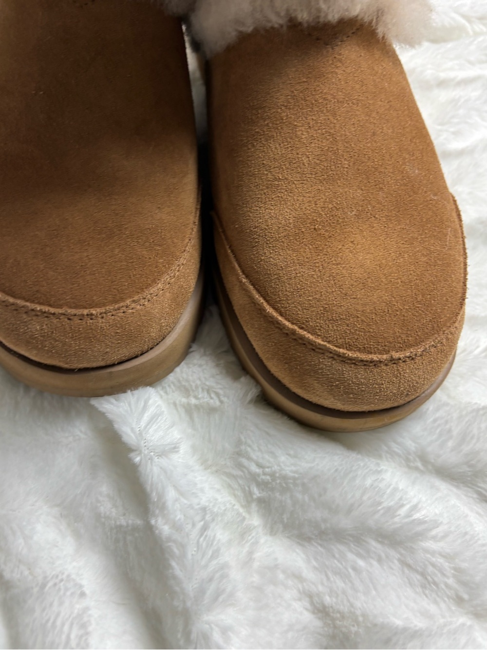 UGG Sundance II Chestnut Suede Tall Shearling-Trim Winter Boots Size 9 - Picture 12 of 15
